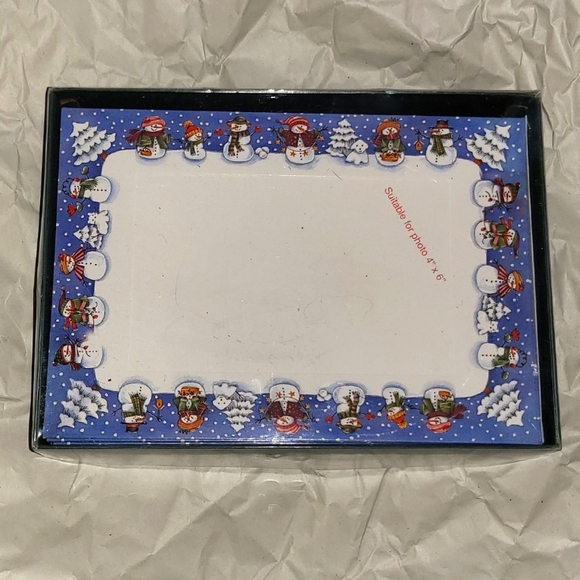 Snowman Photo Frame Holiday Cards - Picture 1 of 2